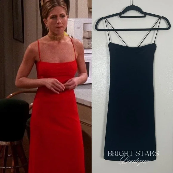 Rare Vintage Black Dress Alt ASO Rachel Green Friends Womens Mini Event Party - Picture 1 of 6